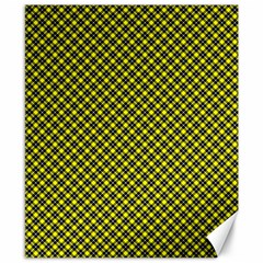 Cute Yellow Tartan Pattern, Classic Buffalo Plaid Theme Canvas 8  X 10  by Casemiro