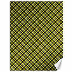 Cute Yellow Tartan Pattern, Classic Buffalo Plaid Theme Canvas 36  X 48  by Casemiro