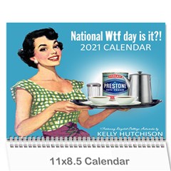 National Wt Day Is It?! Wall Calendar 11 X 8 5 (12-months) by RetroCrazy