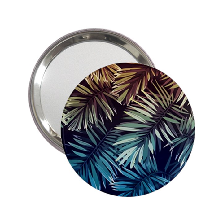 Tropical leaves 2.25  Handbag Mirrors