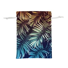 Tropical Leaves Lightweight Drawstring Pouch (m) by goljakoff