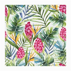 Tropical Flowers Medium Glasses Cloth by goljakoff