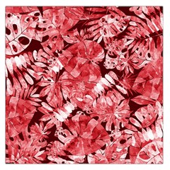 Red Leaves Large Satin Scarf (square)