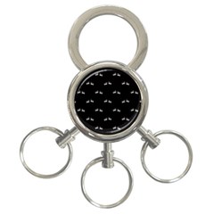 Black And White Boxing Motif Pattern 3-ring Key Chain by dflcprintsclothing