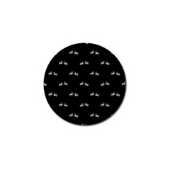 Black And White Boxing Motif Pattern Golf Ball Marker (10 Pack) by dflcprintsclothing