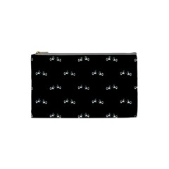 Black And White Boxing Motif Pattern Cosmetic Bag (small) by dflcprintsclothing