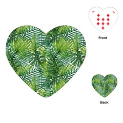 Green Leaves Playing Cards Single Design (heart) by goljakoff