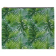 Green Leaves Cosmetic Bag (xxxl) by goljakoff