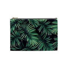 Green Palm Leaves Cosmetic Bag (medium) by goljakoff