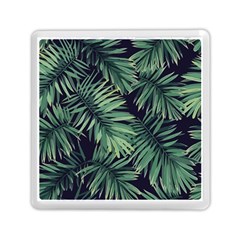 Green Palm Leaves Memory Card Reader (square) by goljakoff