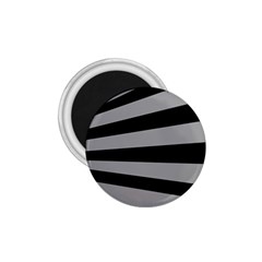 Striped Black And Grey Colors Pattern, Silver Geometric Lines 1 75  Magnets by Casemiro