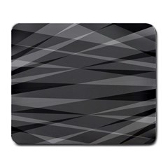 Abstract Geometric Pattern, Silver, Grey And Black Colors Large Mousepads by Casemiro