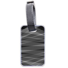 Abstract Geometric Pattern, Silver, Grey And Black Colors Luggage Tag (two Sides) by Casemiro
