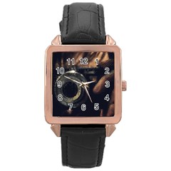 Creative Undercover Selfie Rose Gold Leather Watch 