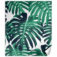 Green Monstera Leaf Canvas 20  X 24 