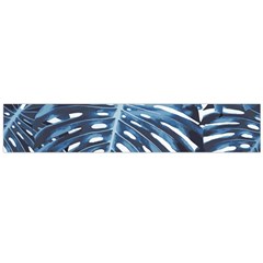 Blue Monstera Leaf Large Flano Scarf  by goljakoff