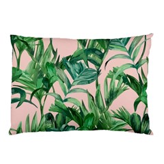 Green Leaves On Pink Pillow Case (two Sides) by goljakoff