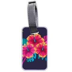 Neon Flowers Luggage Tag (two Sides) by goljakoff