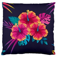 Neon Flowers Standard Flano Cushion Case (one Side) by goljakoff