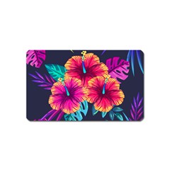 Neon Flowers Magnet (name Card) by goljakoff