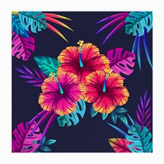 Neon Flowers Medium Glasses Cloth (2 Sides) by goljakoff