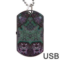 Mandala Corset Dog Tag Usb Flash (two Sides) by MRNStudios