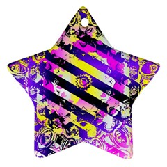 Pop Punk Mandala Star Ornament (two Sides) by MRNStudios