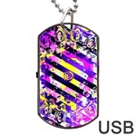 Pop Punk Mandala Dog Tag USB Flash (Two Sides) Front