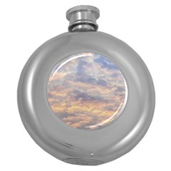 Cloudscape Photo Print Round Hip Flask (5 Oz) by dflcprintsclothing