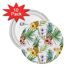 Tropical Pineapples 2 25  Buttons (10 Pack)  by goljakoff