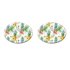 Tropical Pineapples Cufflinks (oval) by goljakoff