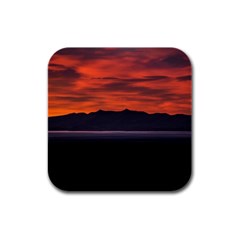 Las Aguilas Viewpoint, El Chalten, Argentina Rubber Square Coaster (4 pack) 