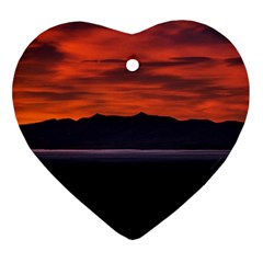 Las Aguilas Viewpoint, El Chalten, Argentina Heart Ornament (two Sides) by dflcprintsclothing