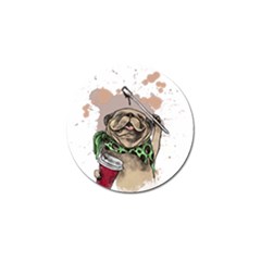 Pug Lover Coffee Golf Ball Marker (4 Pack) by EvgeniaEsenina