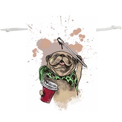 Pug Lover Coffee  Lightweight Drawstring Pouch (xl)