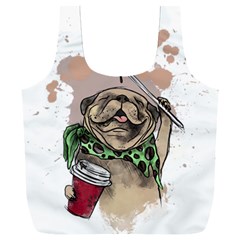 Pug Lover Coffee Full Print Recycle Bag (xxl)