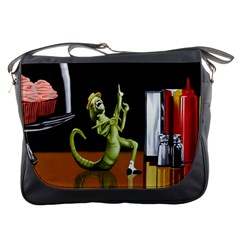 Alien  diner Special  - Messenger Bag by RetroCrazy