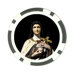 Virgin Mary Sculpture Dark Scene Poker Chip Card Guard by dflcprintsclothing