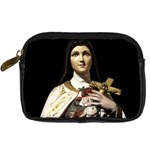 Virgin Mary Sculpture Dark Scene Digital Camera Leather Case Front