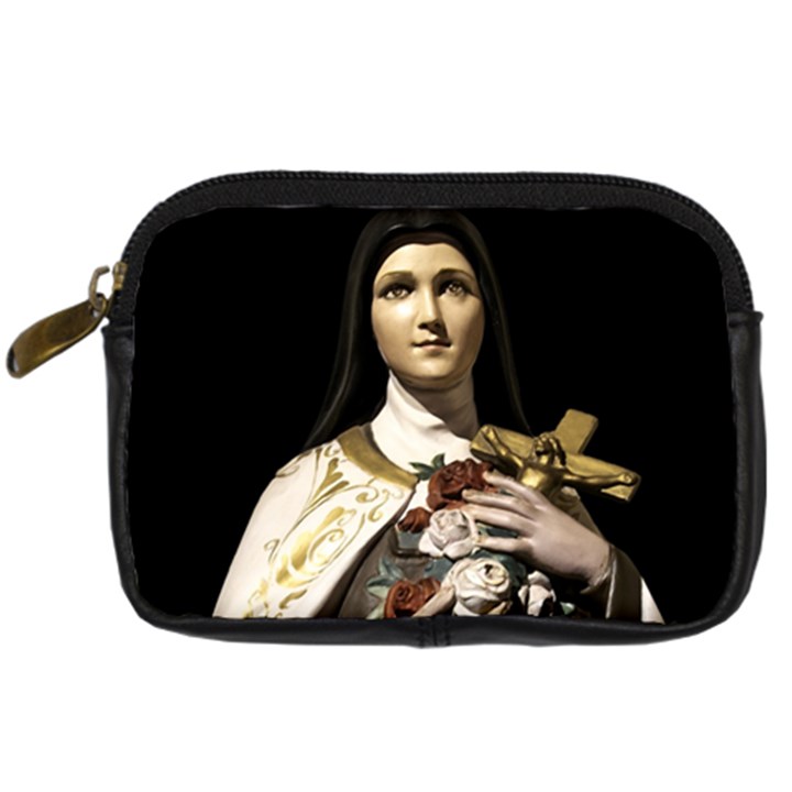 Virgin Mary Sculpture Dark Scene Digital Camera Leather Case