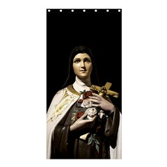 Virgin Mary Sculpture Dark Scene Shower Curtain 36  X 72  (stall)  by dflcprintsclothing