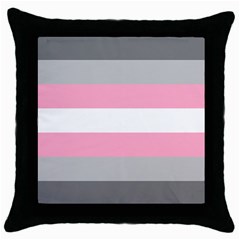 Demigirl Pride Flag Lgbtq Throw Pillow Case (black) by lgbtnation