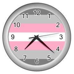 Demigirl Pride Flag Lgbtq Wall Clock (silver) by lgbtnation