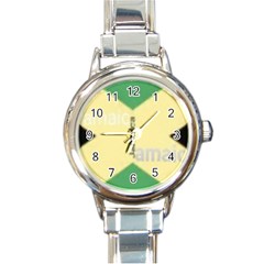 Jamaica, Jamaica  Round Italian Charm Watch