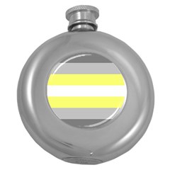 Deminonbinary Pride Flag Lgbtq Round Hip Flask (5 Oz) by lgbtnation