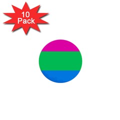 Polysexual Pride Flag Lgbtq 1  Mini Buttons (10 Pack)  by lgbtnation