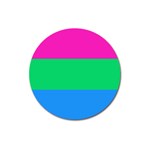 Polysexual Pride Flag LGBTQ Magnet 3  (Round) Front