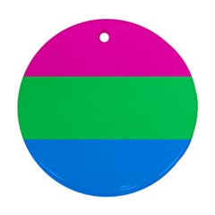 Polysexual Pride Flag Lgbtq Round Ornament (two Sides) by lgbtnation