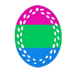 Polysexual Pride Flag Lgbtq Oval Filigree Ornament (two Sides) by lgbtnation