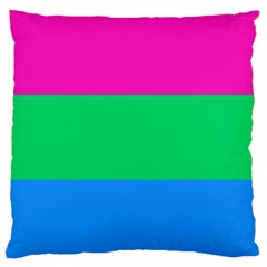 Polysexual Pride Flag Lgbtq Large Flano Cushion Case (two Sides) by lgbtnation